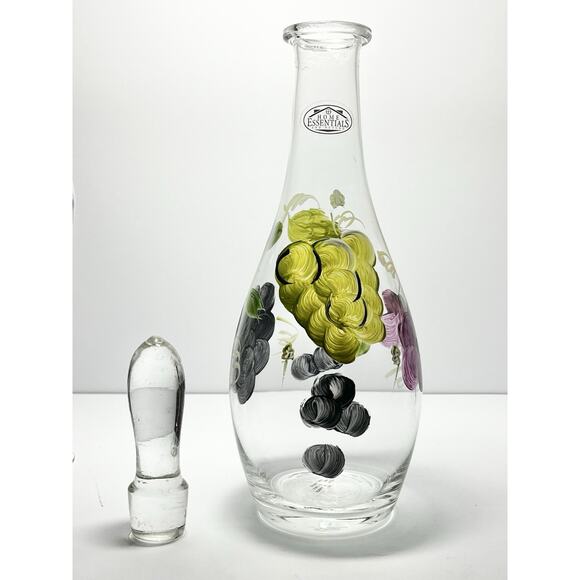 Home Essentials “Grape” 5-Piece Handpainted Glass Decanter & Wine Glass Set - Picture 5 of 16